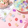 60Pcs Transparent Spray Painted Glass Beads EGLA-YW0005-31-5