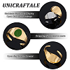 4Pcs 2 Colors Ion Plating(IP) 304 Stainless Steel Oval Chunky Open Cuff Ring Findings RJEW-UN0001-23-5