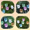 30Pcs 5 Colors Luminous Resin Cute Little Cat Ornaments RESI-SZ0003-43-4