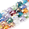 Electroplate Transparent Glass Beads Strands X-EGLA-CJC0002-02-1