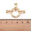 Brass Micro Pave Clear Cubic Zirconia Fold Over Clasps KK-Q074-19G-3