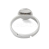 Non-Tarnish 304 Stainless Steel Adjustable Ring Components STAS-Z064-07P-02-3