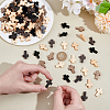 200Pcs 5 Colors Wooden Pendants WOOD-UN0001-13-4