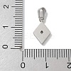 Ion Plating(IP) 304 Stainless Steel Micro Pave Cubic Zirconia Pendants STAS-Z107-06P-07-3