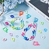 400Pcs Opaque Acrylic Twist Quick Link Connectors with 25Pcs Opaque Acrylic Lobster Claw Clasps with 50Pcs Aluminum Wire Open Jump Rings FIND-SP0002-70-4