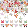 120Pcs 12 Colors Butterfly Resin Nail Art Cabochons MRMJ-HY0001-39-1