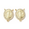 Eco-Friendly Rack Plating Brass Micro Pave Cubic Zirconia Chandelier Components Links KK-F845-12G-2