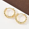 Brass Twist Hoop Earrings EJEW-G446-03G-3