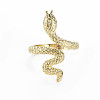 Snake Shape Rack Plating Alloy Cuff Rings RJEW-Q163-013A-RS-1