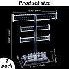3-Tier T Bar Plastic Jewelry Towers for Earrings Rings ODIS-WH0030-204-3