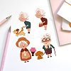 Grandma with Dog Carbon Steel Cutting Dies Stencils DIY-WH0309-2024-4