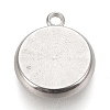 Tarnish Resistant 304 Stainless Steel Pendant Cabochon Settings LS-STAS-K202-03D-P-2