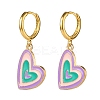 Colorful Alloy Enamel Dangle Hoop Earrings for Women EJEW-JE04776-3