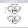 1 Pair 304 Stainless Steel Stud Earrings EJEW-LP0004-97-2