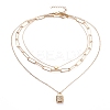 Double Layer Necklaces & Chain Necklaces Sets NJEW-JN02753-1