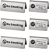 6Pcs 2 Styles 201 Stainless Steel Hotel Resturant Table No Smoking & Smoking Area Tent Sign AJEW-CP0003-74-1
