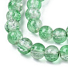 Baking Paint Crackle Glass Beads Strands X-CCG-S001-8mm-19-3