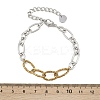 304 Stainless Steel Link Chain Bracelets for Women LS-BJEW-K291-02GP-3