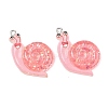 Transparent & Opaque Resin Pendants RESI-P048-02B-P-1