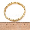Brass Micro Pave Clear Cubic Zirconia Link Chain Bracelets for Women BJEW-F530-06G-3