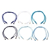 6Pcs 6 Colors Braided Nylon Cord Bracelet Making AJEW-JB01570-1
