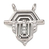 Brass Micro Pave Cubic Zirconia Pendants KK-K339-10A-02-1