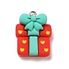 Christmas Opaque Resin Pendants X-RESI-G043-A04-2