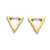304 Stainless Steel Triangle Huggie Hoop Earrings STAS-J033-02B-G-2