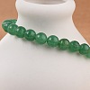 Natural Malaysia Jade(Dyed) Bead Stretch Bracelets BJEW-K212-A-013-2