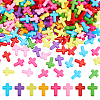 400Pcs Opaque Acrylic Beads SACR-ME0001-01-1