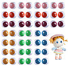 48Pcs 12 Colors Glass Craft Eyes Cabochons DIY-CA0007-13-1