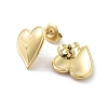 Ion Plating(IP) 304 Stainless Steel Stud Earrings EJEW-P258-07G-2