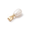 Natural Cultured Freshwater Pearl Rice Charms X-PALLOY-JF04823-5