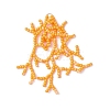 Handmade Glass Seed Beaded Coral Pendants PALLOY-MZ00765-02-1