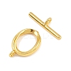 Oval Brass Toggle Clasps KK-G548-35-4
