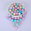 Printed Round Silicone Focal Beads SI-JX0056A-31-1