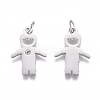 316 Surgical Stainless Steel Pendants STAS-L242-03P-2