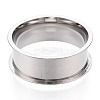 201 Stainless Steel Grooved Finger Ring Settings STAS-WH0047-8mm-23S-1