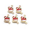 Rack Plating Alloy Enamel Pendants LS-X-ENAM-N055-127-1