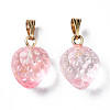 Two Tone Transparent Spray Painted Glass Pendants LS-X-GLAA-N035-014-G02-2