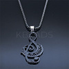201 Stainless Steel Pendant Necklaces PW-WG17577-01-2