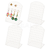 4Pcs Arch Shaped Acrylic Slant Back Earring Display Stands EDIS-FG0001-63-1