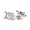 Non-Tarnish 304 Stainless Steel Tiny Hollow Out Skull Stud Earrings for Women LS-STAS-A065-06P-2