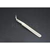 Tarnish Resistant Curved Tip 410 Stainless Steel Pointed Tweezers MRMJ-R090-TS-15-1