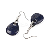 Natutal Dyed Lapis Lazuli Dangle Earrings EJEW-F343-A09-3