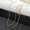 Rack Plating Brass Cable Chain Necklaces for Women NJEW-H049-03G-1