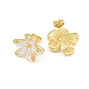 Brass Micro Pave Cubic Zirconia Stud Earring Findings CU-CBAA5EE-04G-04-2