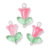 10Pcs Glass Connector Charms PALLOY-JF02321-A-1