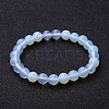 Opalite Beaded Stretch Bracelets X-BJEW-F203-01-6