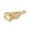 Brass Micro Pave Cubic Zirconia Charms LS-ZIRC-F132-15G-3